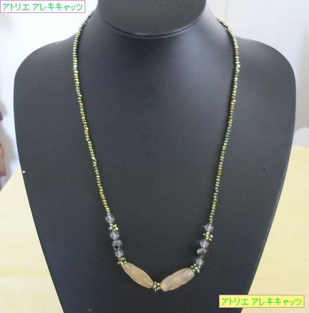 メノウときらきらネックレス メノウときらきらネックレス
