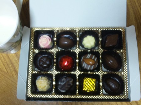 チョコのお供は…。 チョコのお供は…。