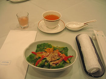 アロエ料理(芝海老とアロエの塩炒め)