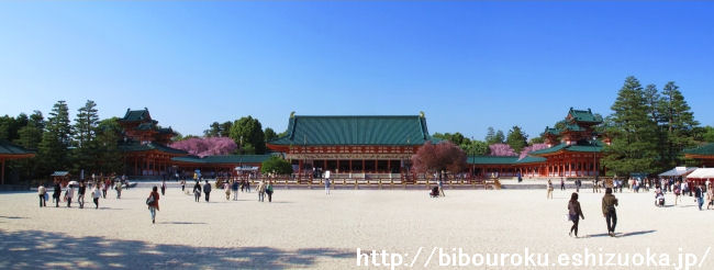 円山公園、知恩院、そして平安神宮の桜
