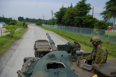 戦車の体験乗車