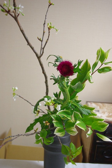 山桜をいける