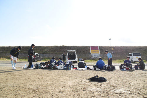 吉田中学サッカー部、おわかれサッカー。