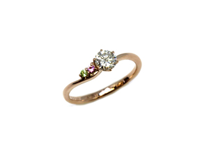 10月　誕生石　トルマリン　結婚指輪　婚約指輪　ブライダルリング専門店　ETERNAL　静岡