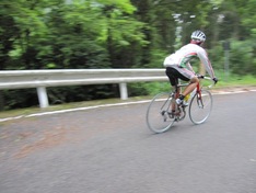 林道を走る自転車