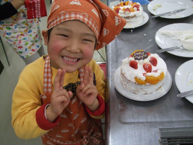クリスマスケーキづくり