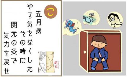 お灸いろは歌 【こ】五月病