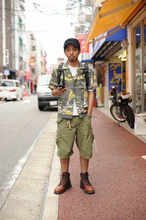 ハワイアンシャツ 着こなし コーディネート