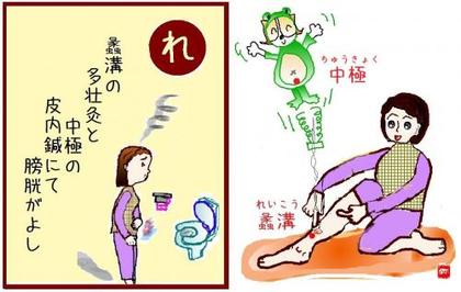 【れ】 鍼灸いろは歌 (膀胱炎)
