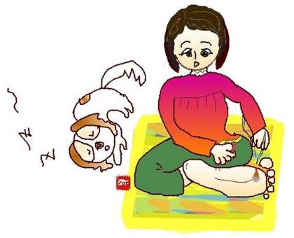 魚の目が出来た人がするお灸