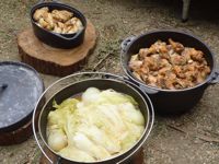伐採見学会+料理