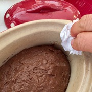 アルザス陶器でチョコケーキ風♪ アルザス陶器でチョコケーキ風♪