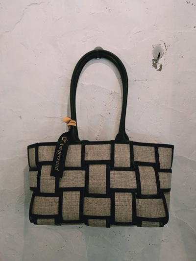 Ampersand   washi leather toto bag