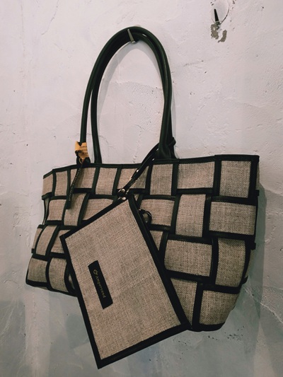 Ampersand   washi leather toto bag
