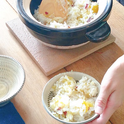 秋 炊き込みご飯 土鍋 かまどさん 秋 炊き込みご飯 土鍋 かまどさん