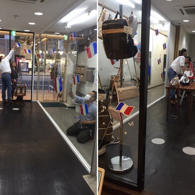 七間町xカンヌコレクション会場 準備 サカイ産業さん 玉置代表 七間町xカンヌコレクション会場 準備 サカイ産業さん 玉置代表