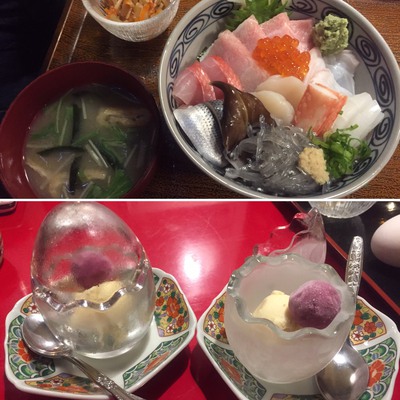三田菜 海鮮丼 女性サービスデザート 三田菜 海鮮丼 女性サービスデザート