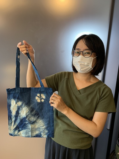 藍染体験 オレンジさん エコバック完成 藍染体験 オレンジさん エコバック完成
