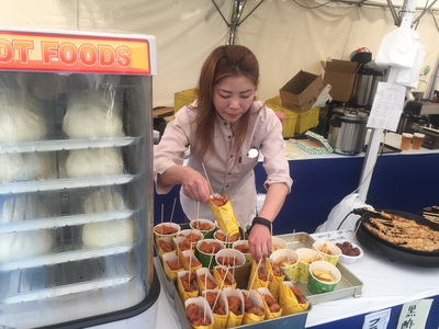 アサヒビールカーニバルビアガーデン byジョルダン 肉まん 唐揚げ アサヒビールカーニバルビアガーデン byジョルダン 肉まん 唐揚げ