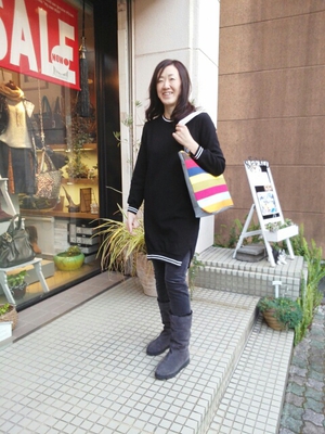 たっぷりドレープカットソーと春を待つBag*** たっぷりドレープカットソーと春を待つBag***