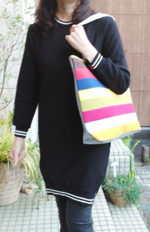 たっぷりドレープカットソーと春を待つBag*** たっぷりドレープカットソーと春を待つBag***