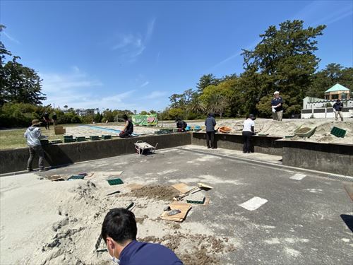 芝生ポット苗づくりボランティアに参加しました! 芝生ポット苗づくりボランティアに参加しました!
