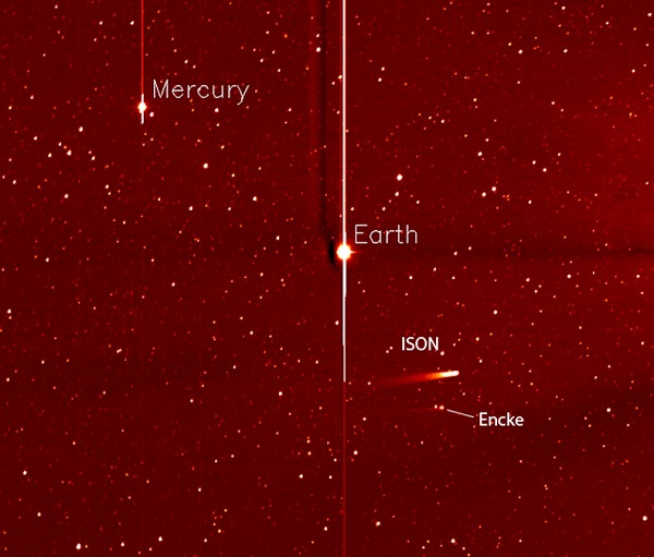 アイソン彗星は水星軌道の内側に！