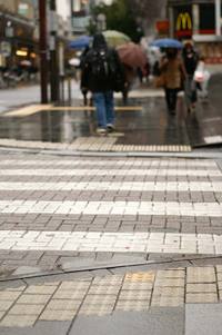 静岡街中。雨の風景。