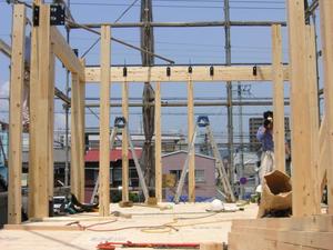 「重量木骨の家」建て方