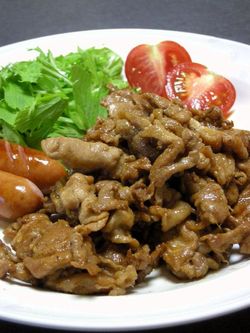 今日に日替わりは、『豚の生姜焼き』（笑）