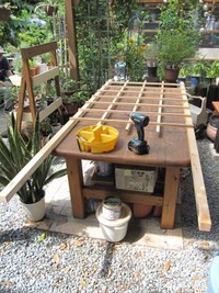 野菜ツル棚を作ってみました。。。