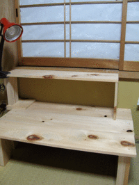 木の即席つくえ！！