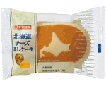 北海道チーズ蒸しケーキのチョコミルクがけ