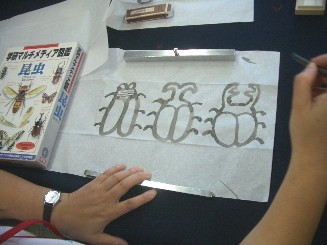 平成１２年8月1日：書道の様子　ｂｙプリキュア