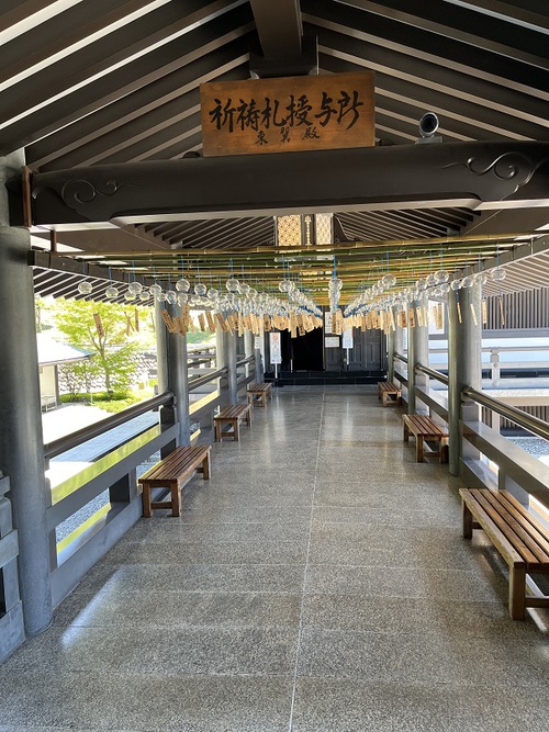 法多山尊永寺 風鈴と傘とてるてる坊主(#^.^#)