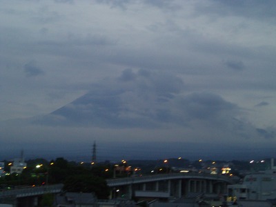 夕刻の富士山