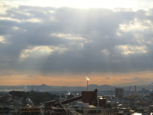 今朝の富士山