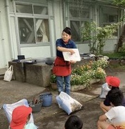 沢地小学校・バケツ稲PJ2回目❣️発芽した種もみを土に植える