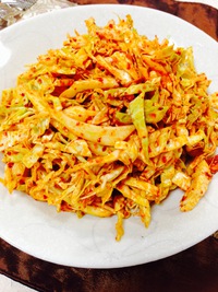 麻辣豆腐とキャベツの四川和え^_^