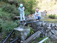 小水力設置場所候補を視察