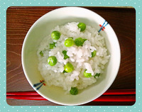 お弁当にも♪　春を味わう　【ほっこり 豆ごはん♪ 】　　【ごはんもの】　05 2015/04/15 20:12:44