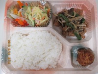 ★豚肉ときのこのマスタード炒め★