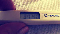夏風邪。微熱。