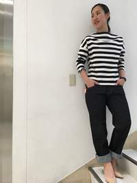 リエス　ボーダーカットソー