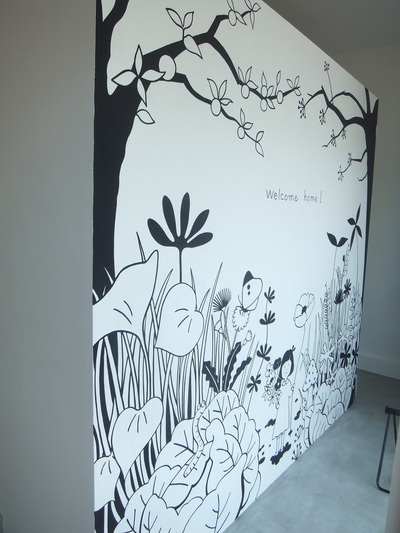 小泉亭　壁画