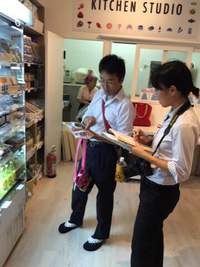 新聞記者さん取材中
