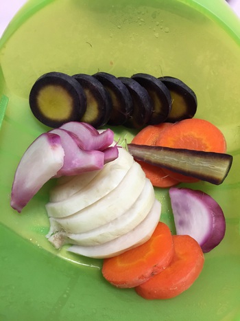 ルクエで蒸した野菜