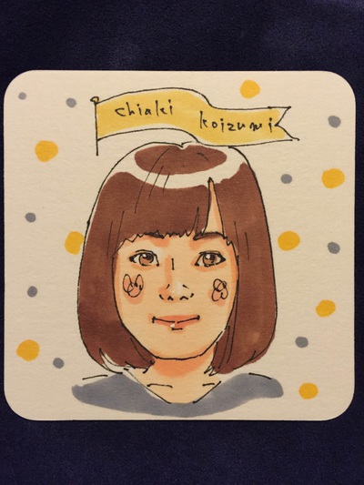 小泉さんの似顔絵 自画像