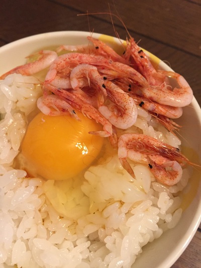 釜揚げ桜えび　卵かけごはん　酢味噌