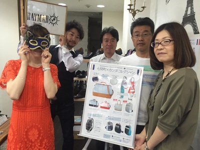 七間町ｘカンヌコレクション　青色仮面ガンコ　サンレイ大石部長　サカイ産業佐々木さん　中川さん　杉本さん